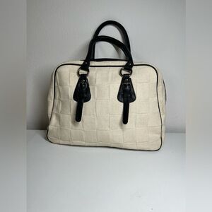 Rare NWOT Cotton/ Leather Bohemian Duffle Bag Made in Switzerland